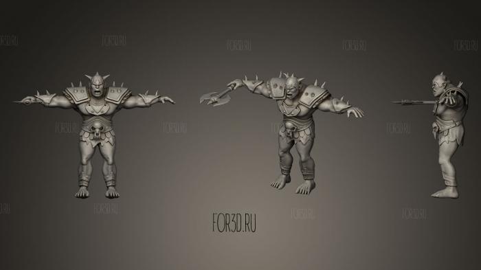 Orc game character stl model for CNC